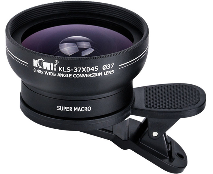 Широкоуголная насадка на объектив 37 мм и креплением на телефон