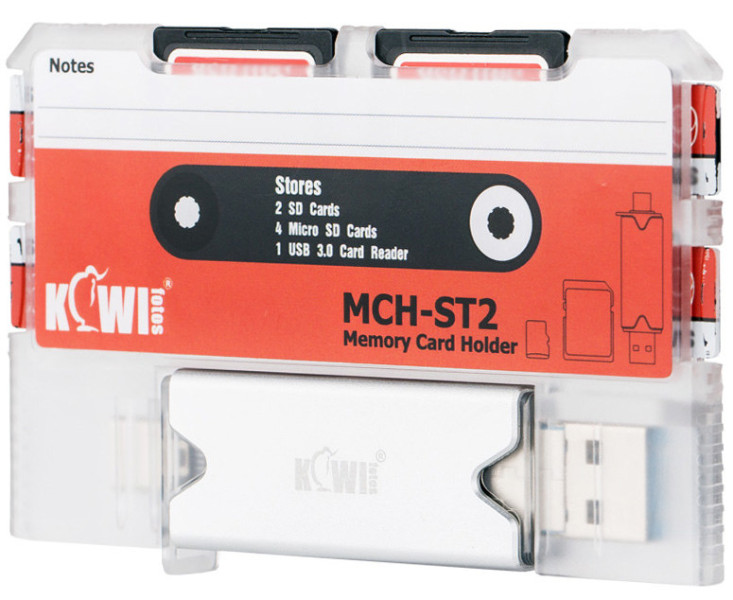 красивый органайзер аудиокассета для хранения microSD карты красный