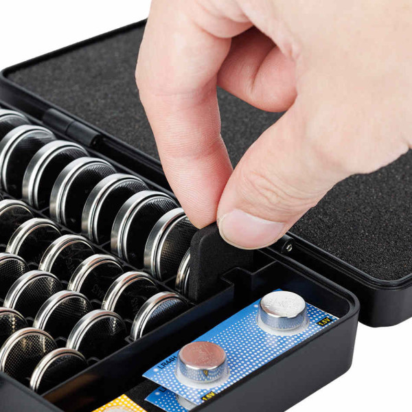 Kiwifotos RBC-42XCR Защитный бокс на тридцать две круглые батарейки типа CR2016, CR2025, CR2032 и десять батареек типа CR2320, CR2325, CR2330, CR2335, CR2354, CR2412, CR2430, CR2450