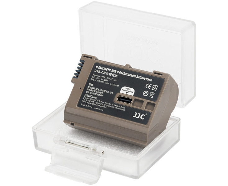 JJC B-ENEL15CTC Аккумулятор Nikon EN-EL15C с зарядным портом Type-C