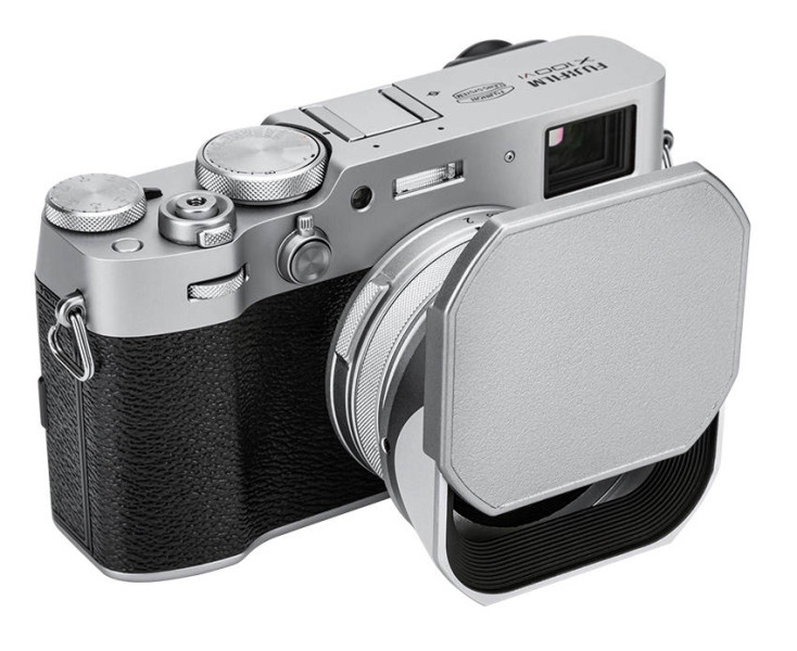 квадратная бленда для Fujifilm X100F серебристая