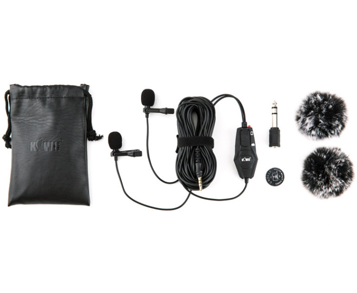 Kiwifotos KM-01D Двойной всенаправленный петличный микрофон