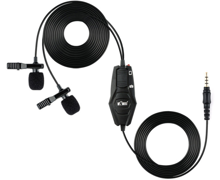 двойной петличный микрофон для фото