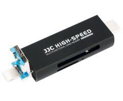 Картридер USB 3.0 / Type-C / Lightning OTG для SD и MicroSD карт памяти (чёрный)