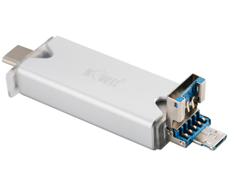 органайзер для TF card в виде аудикассеты серый