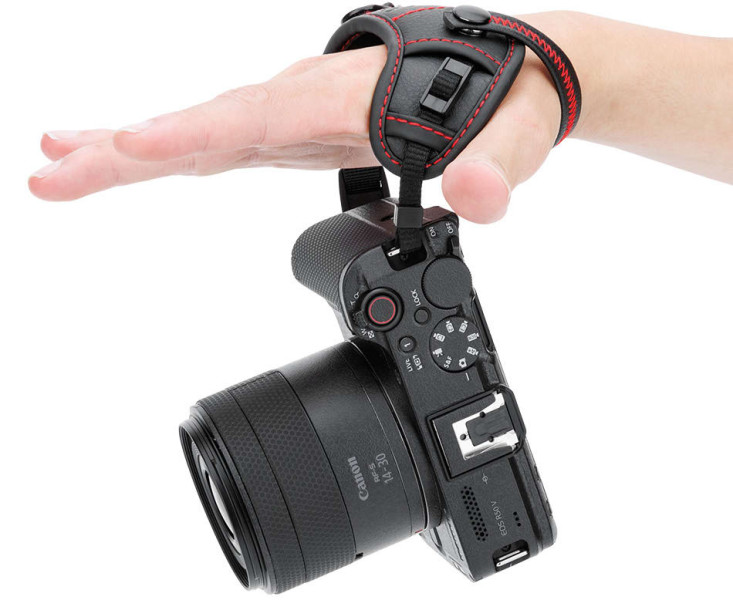 JJC HS-MLSE RED Кистевой ремень для зеркальных и беззеркальных камер с площадкой Arca-Swiss красная прострочка