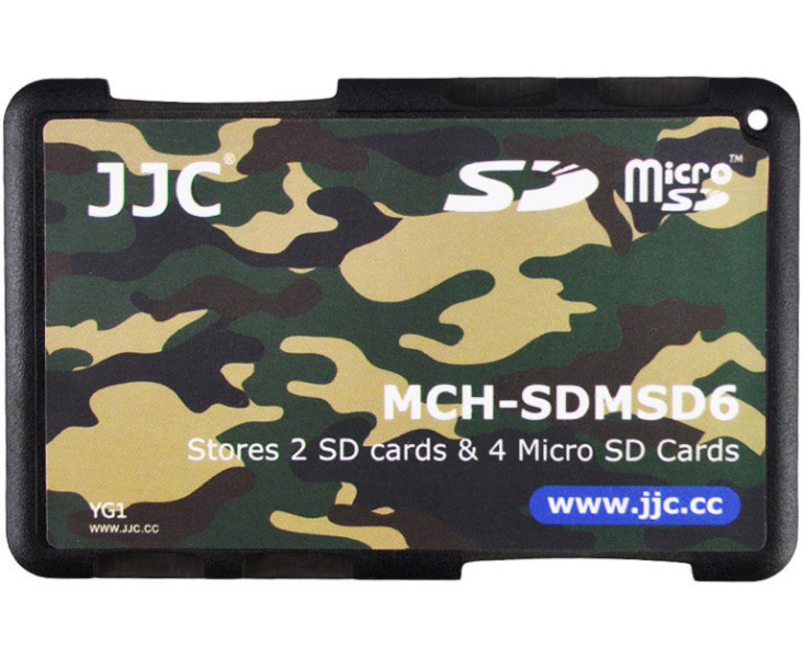 Компактный защитный футляр для флеш карт (4x MicroSD и 2x SD) хаки