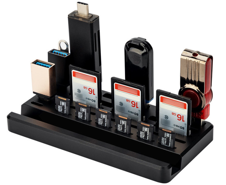 подставка под смартфон с ячейками под карты памяти