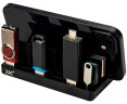 JJC UMS-M1 BLACK Подставка для смартфона с ячейками для SD / TF и USB Type A / Type C флеш карт, металл, чёрный цвет
