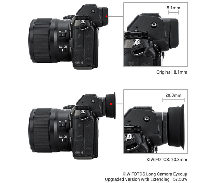 Kiwifotos KE-DK29 Удлинённый круглый наглазник для Nikon Z5, Z6, Z6 II, Z6 III, Z7, Z7 II