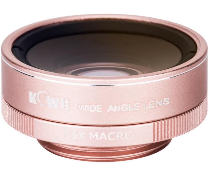 купить широкоугольную насадку с макро для смартфона цвет rose gold