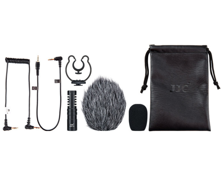 JJC SGM-V1 Микрофон для влогеров, зеркальных и беззеркальных камер, видеокамер, смартфонов, планшетов и диктофонов