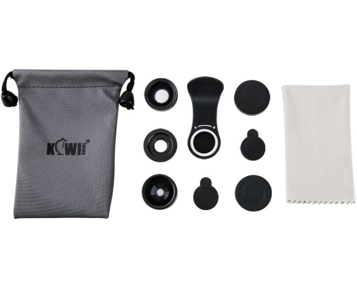 Kiwifotos KLS-SPL3BK три оптических насадки на смартфон
