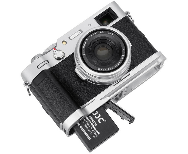 дополнительный хват для Fujifilm X100V серебристый