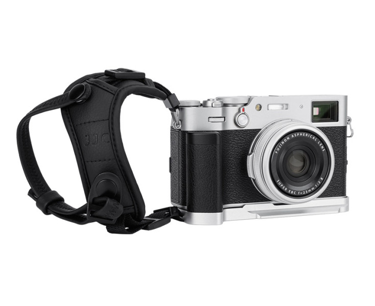 серебристая L-образная рукоятка для Fuji X100V с Arca-Swiss