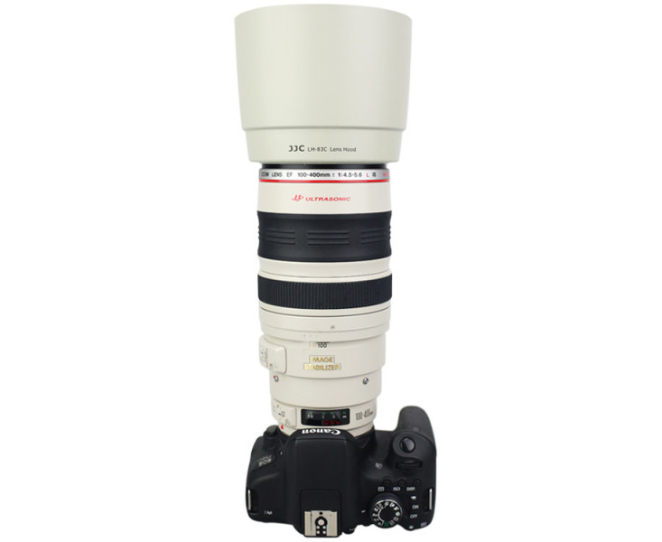 белая бленда для объектива Canon EF 100-400mm f/4.5-5.6L IS USM