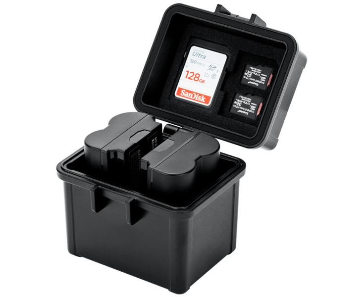 водонепроницаемый бокс на две батареи камеры и карт памяти
