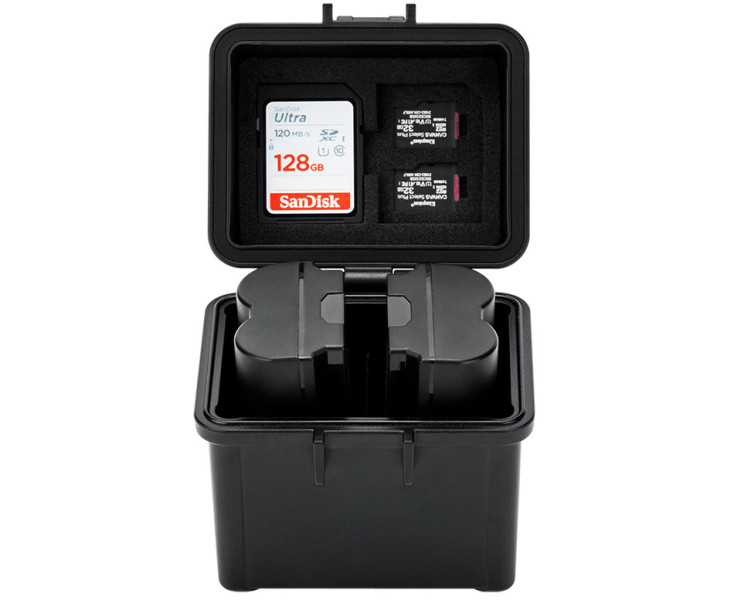 бокс ударопрочный для двух аккумуляторов и карт памяти