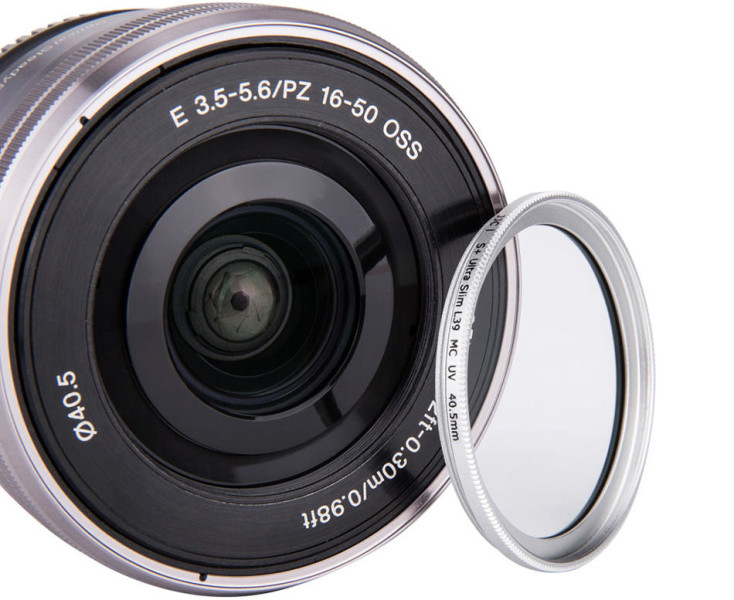 светофильтр 40.5 мм рамка 2.4 мм L39 серебристая оправа