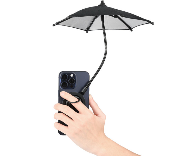 чёрный магнитный зонтик для смартфона