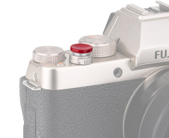 Мягкая спусковая кнопка безрезьбовая (тёмно-красный цвет) вогнутая