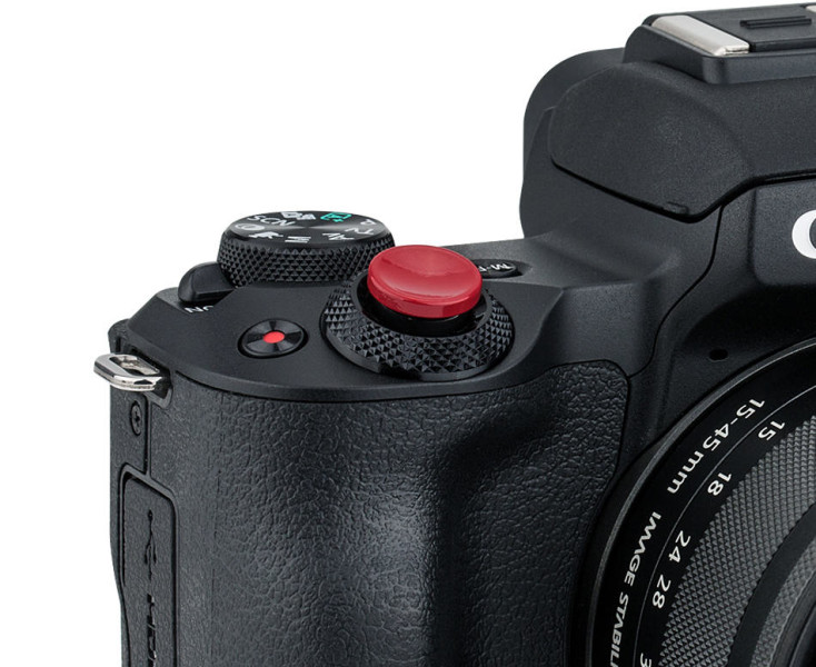 кнопка спусковая вогнутая на клей темно-красный цвет