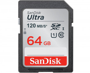 купить SDSDUNC-064G-ZN6IN карта памяти SD Sandisk Ultra 64Гб 120 мб/с