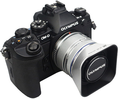 серебряная бленда Olympus LH-40