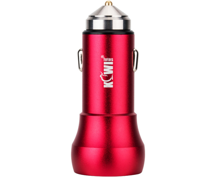 красная скоростная зарядка в прикуриватель