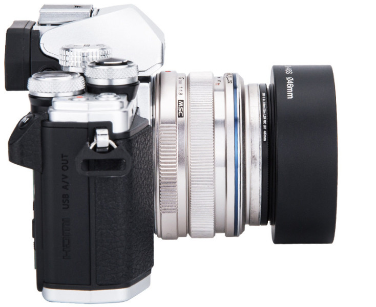 бленда для объектива 46 мм резьбовая металлическая