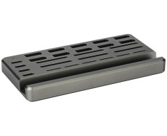 Подставка для смартфона с ячейками для SD / TF и USB Type A / Type C флеш карт, металл (серая)