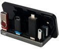 JJC UMS-M1 GRAY Подставка для смартфона с ячейками для SD / TF и USB Type A / Type C флеш карт металл серый цвет