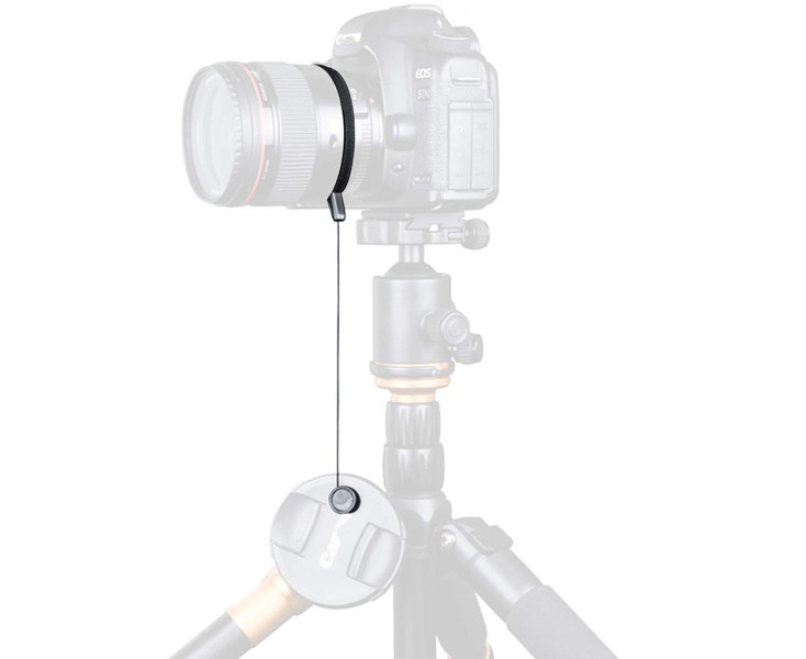 закрепить крышку на объективе