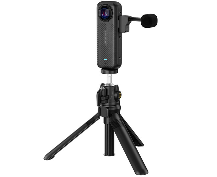 подключить TRS микрофон к Insta360 X4