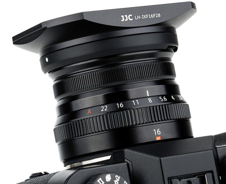металлическая чёрная бленда для Fujinon XF 16mm F/1.4 R WR с крышкой