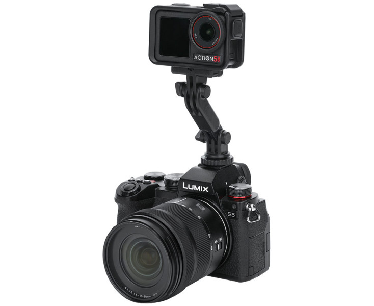 универсальное крепление смартфона и экшн-камеры в горячий башмак или штатив