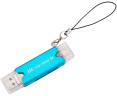 JJC CR-UTC3 BLUE Картридер USB 3.0 + Type-C + MicroUSB OTG для SD и MicroSD карт памяти, голубой цвет