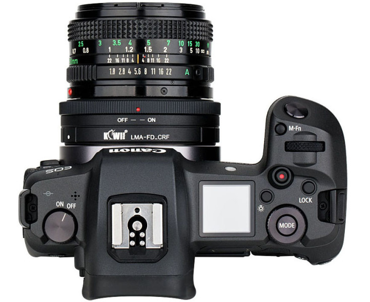 установить объектив FD-mount на Canon RF камеру
