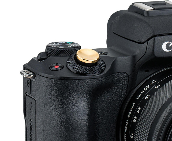 кнопка спусковая вогнутая на клей золотой цвет