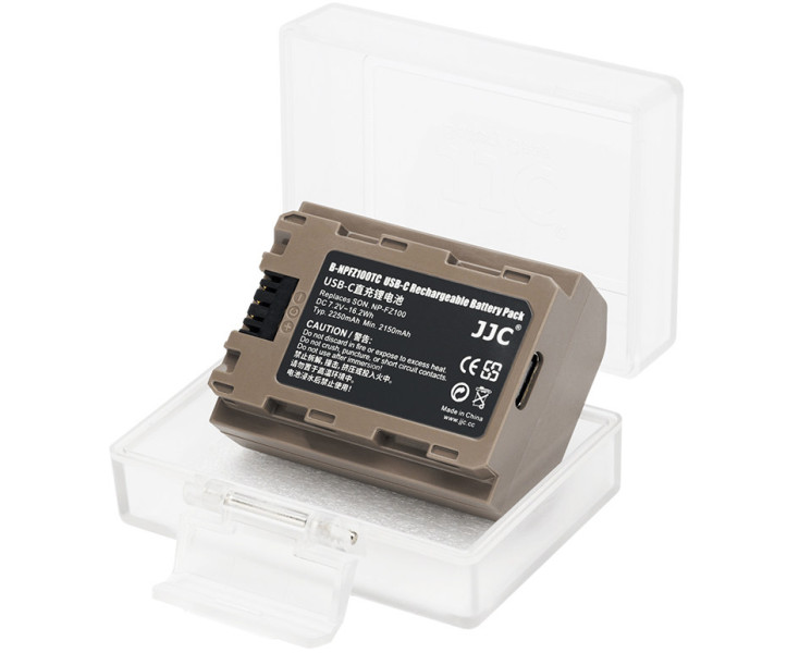 JJC B-NPFZ100TC Аккумулятор Sony NP-FZ100 с зарядным портом Type-C для a1, a7R IIIA, a7R IVA, a7 IV, a7C, a7S III, a7 III, a7R III, a7R IV, a6600, a9, a9 II