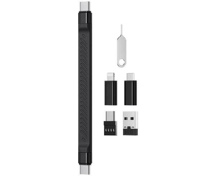 дорожный органайзер для SD и microSD с картридером чёрный цвет