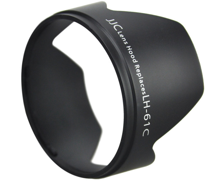 JJC LH-61C Бленда для объективов Olympus Zuiko 14-42mm f/3.5-5.6 ED Zoom, M.Zuiko Digital ED 14-150mm f/4.0-5.6, M.Zuiko Digital ED 75-300mm f/4.8-6.7 и M.Zuiko Digital ED 40-150mm f/4.0-5.6, чёрный цвет