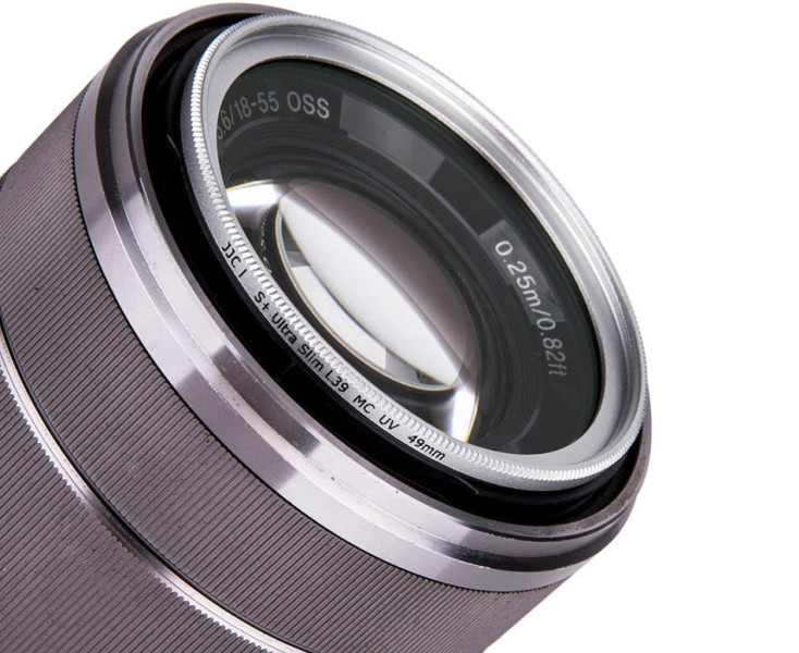 светофильтр 49 мм рамка 2.4 мм L39 серебристая оправа