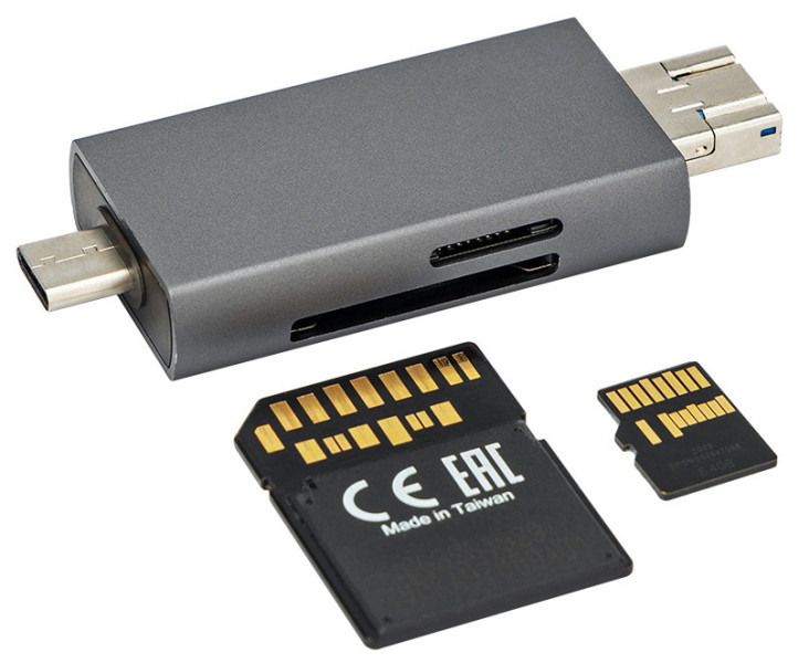 USB 3.1 картридер серый