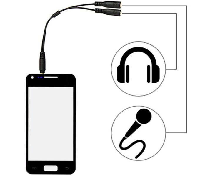 разделяющий кабель для микрофона и наушников