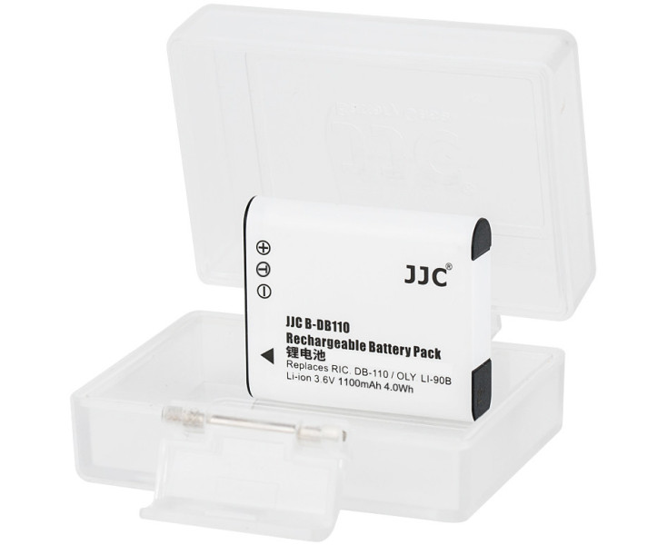JJC B-DB110 Аккумулятор для Ricoh GR IIIx, GR III, WG-6, Olympus Tough TG-7, TG-6, TG-5, TG-4, TG-3, TG-2, TG-1, Stylus X-Z2 iHS, SP-100