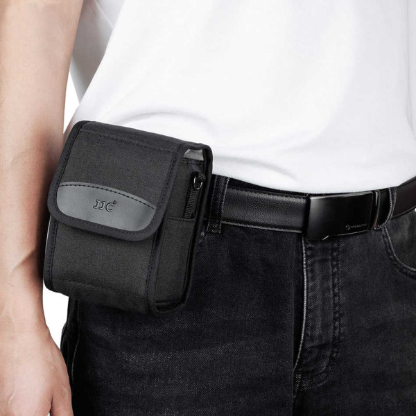 JJC OC-FX1 BLACK Сумка для компактной камеры, смартфона, пауэрбанка, проводов и документов, чёрный цвет