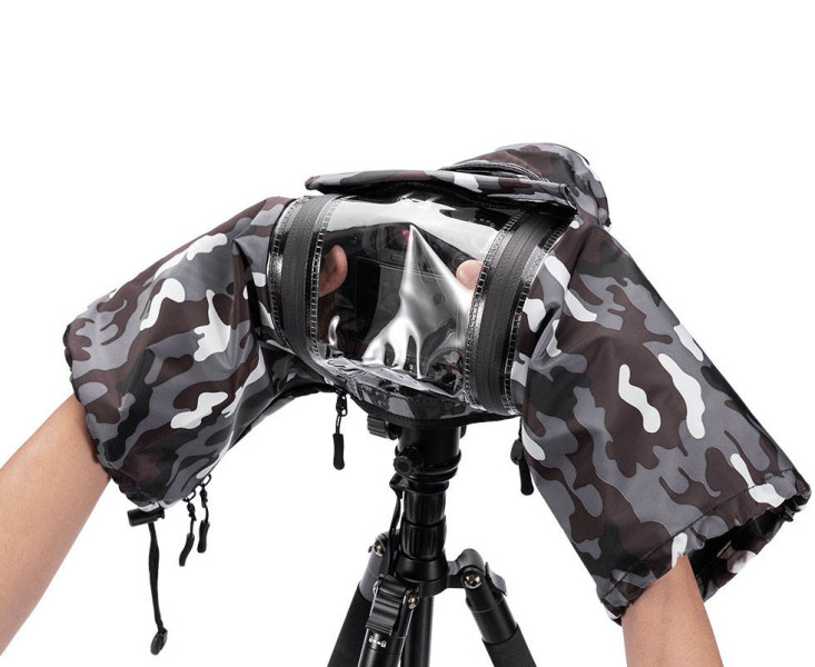 дождевик для беззеркальной фотокамеры цвет серый хаки