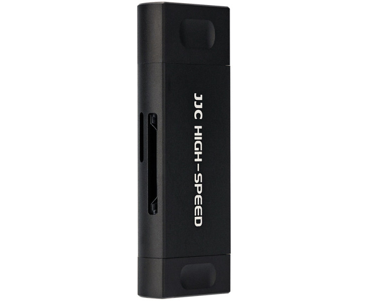 JJC CR-UTC4AC BLACK Скоростной картридер USB 3.1 + Type-C 3.1 + microUSB OTG для для UHS-II карт памяти, чёрный