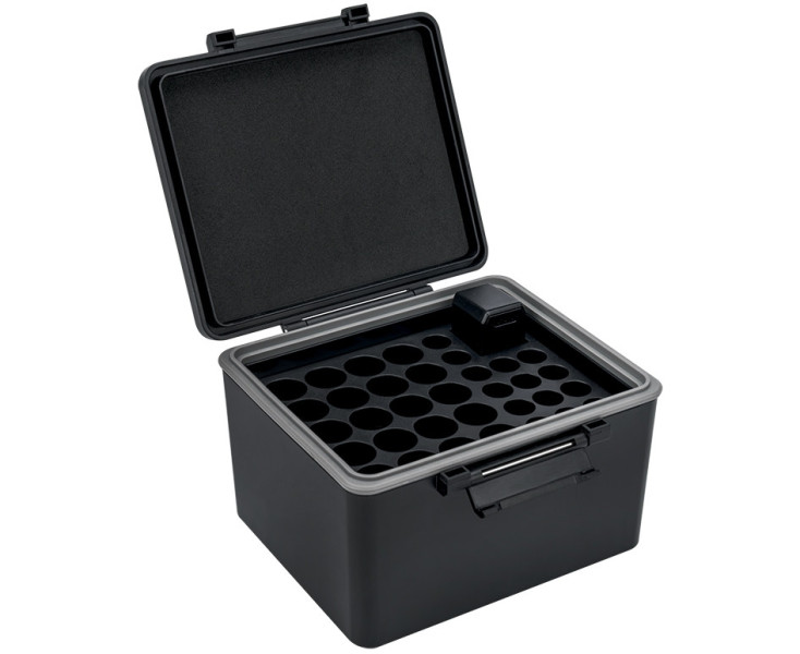 ударопрочный защитный бокс на 14 AAA аккумуляторов с тестером